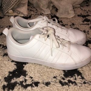 White adidas tennis shoes